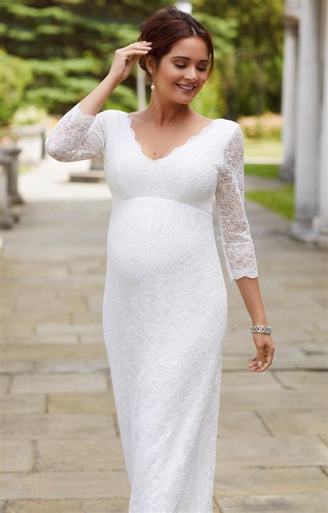 Amelia Lace Maternity Wedding Dress Long Ivory Lupon Gov Ph