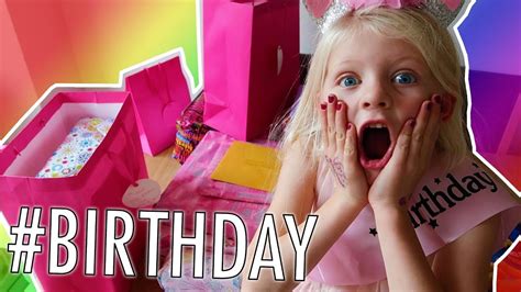 Olivias 6th Unicorn Birthday Party Opening Presents Youtube