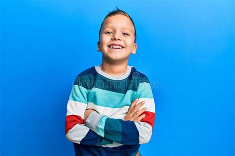 640 Happy Cute Smile Kid Boy Crossed Arms Stock Photos Free And Royalty