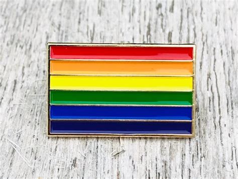 Gay Pride Rainbow Flag Lapel Pin Badge Lgbt Lgbtq Etsy
