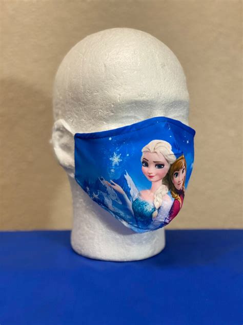Frozen Face Mask With Elastic And Adjustable Bead Etsy