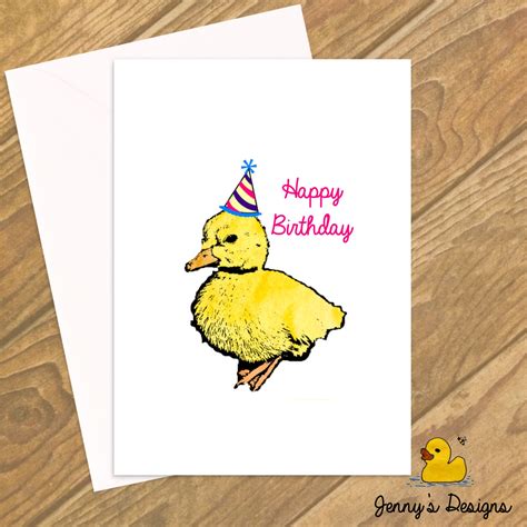 Happy Birthday Cards For Her Duck Birthday Card By Jennysdesigns1