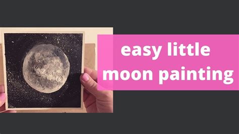 Easy Little Moon Painting Tutorial Painting For Beginners Youtube