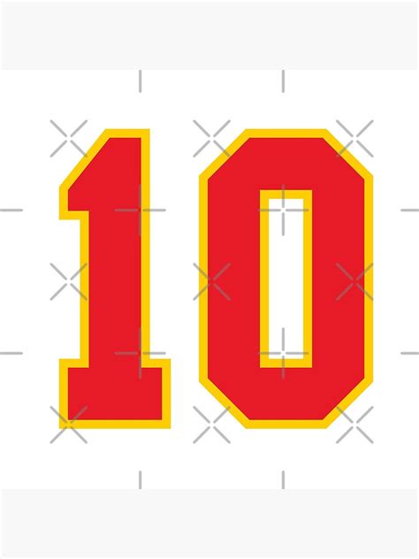 10 Jersey Number Ten Red Poster By Elhefe Redbubble