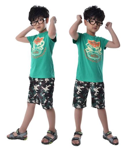 Promotion Free Shipping Boys Summer Beach Sets Children Cowboy Suits