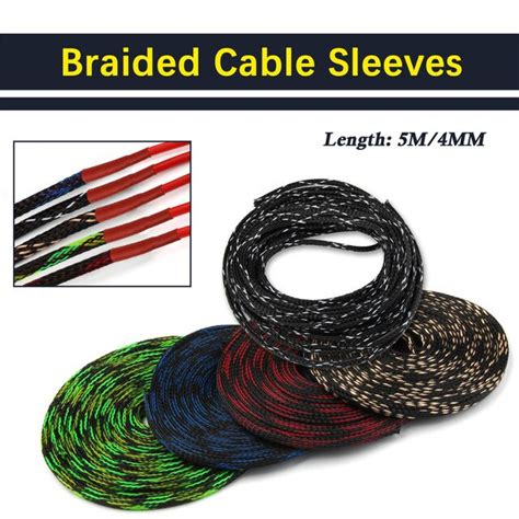 5m Single Size 4mm Pet Insulation Expandable 150 Braided Cable