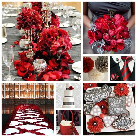 Dark Red Wedding Decorations