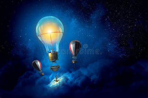 Air Balloons In Evening Sky Stock Photo Image Of Night Sport 66458436