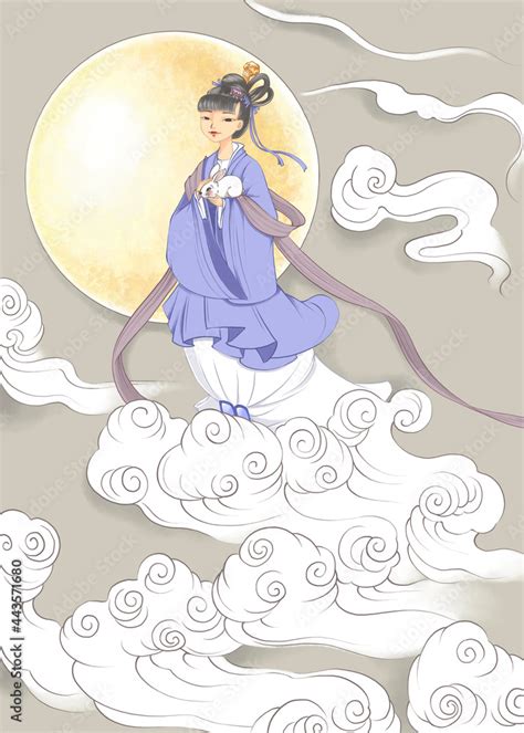 Chinese Folk Story The Goddess Change Flying To The Moon The Mid