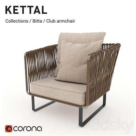 Kettal Bitta Arm Chair 3d Model