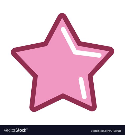 Pink Star Icon Royalty Free Vector Image Vectorstock