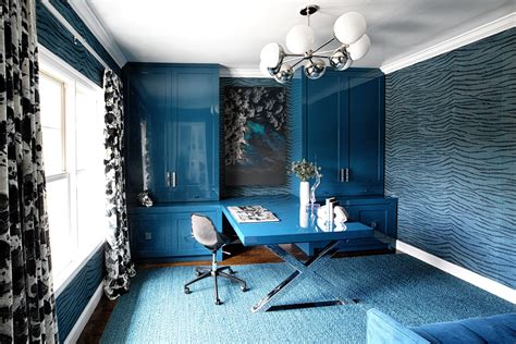 Home Office Featuring Sherwin Williams Color Of The Year Oceanside