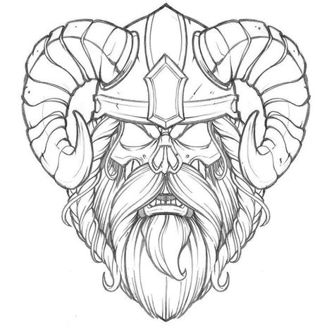 Pin By Fraser On Sugar Skulls Viking Drawings Nordic Tattoo Sketches