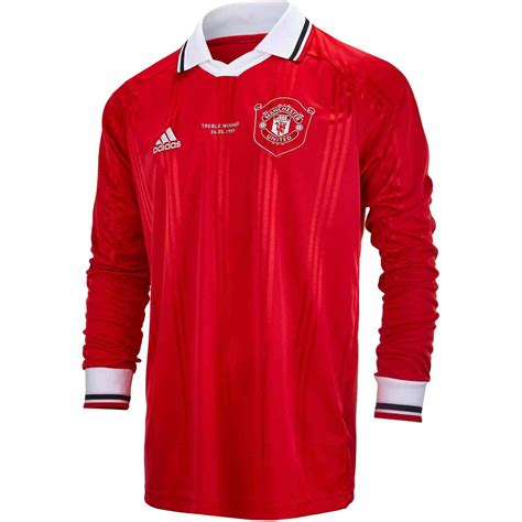 Adidas Manchester United Ls Retro Jersey Real Red Soccer Master