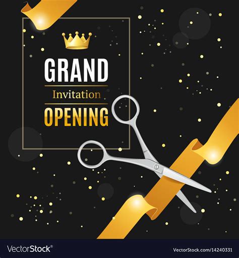Grand Opening Invitation Card Royalty Free Vector Image
