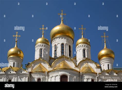 Annunciation Cathedral Kremlin Moscow Russia Stock Photo Alamy