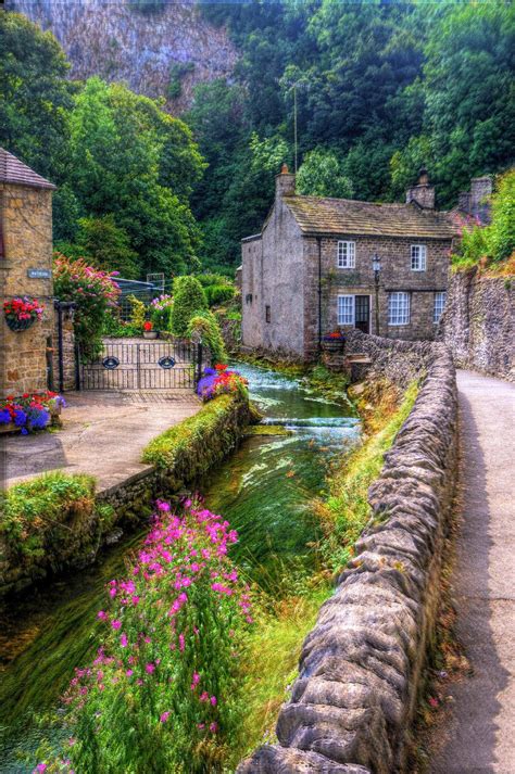 Derbyshire Village River England Countryside Beautiful Places
