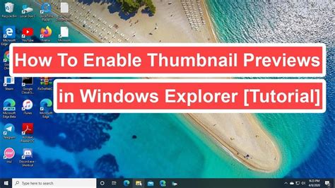 How To Enable Thumbnail Previews In Windows Explorer Tutorial Youtube