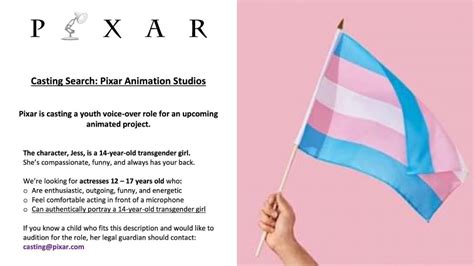 Pixar Studios Casting Karakter Transgender Pertama Untuk Film Animasi