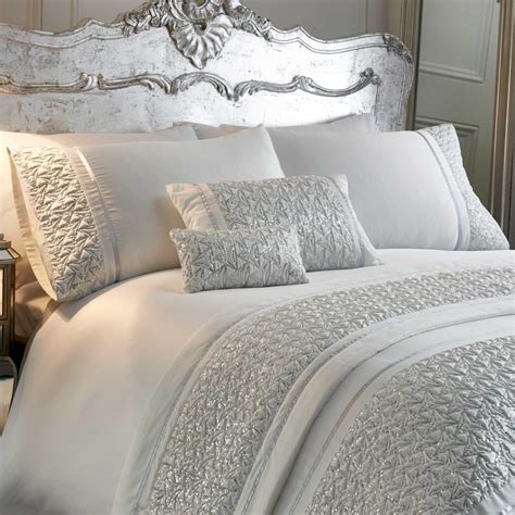White Duvet Covers Satin Sequin Sparkle Glamour Luxury Quilt Cover Bedding Sets Ebay