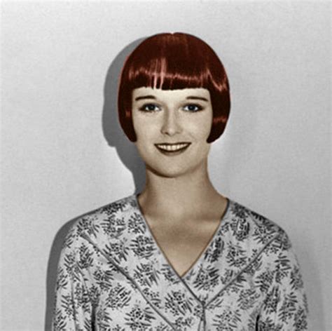 Louise Brooks Colorized As Redhead Short Spiky Hairstyles Inverted Bob