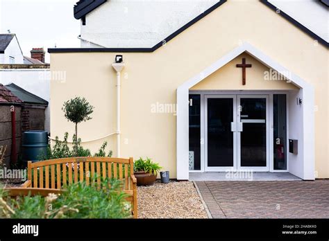 Exterior Of Modern Evangelical Christian Church Or Place Of Worship