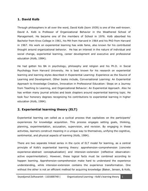 1 David Kolb 2 Experiential Learning Theory Elt