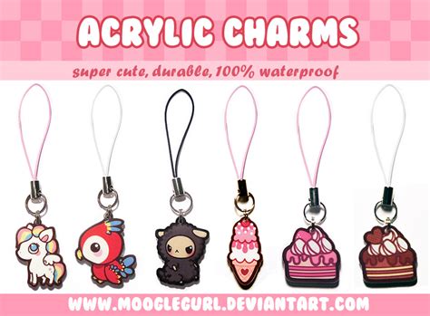 These acrylic charm keychains have been a real hit! Acrylic Charms Set 3 by MoogleGurl on DeviantArt