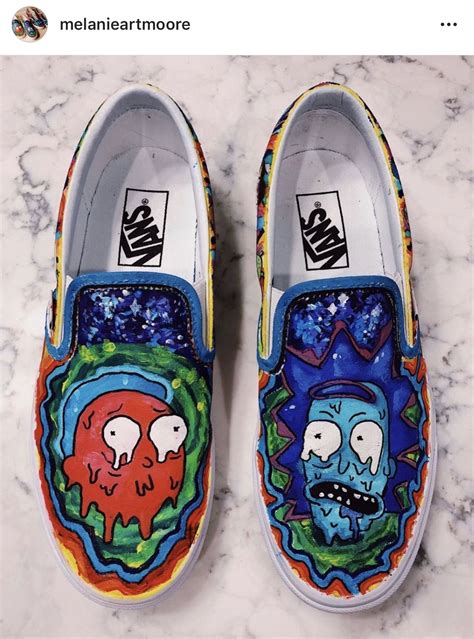 Rick And Morty Customs Custom Vans Vans Classic Slip On Sneaker Vans