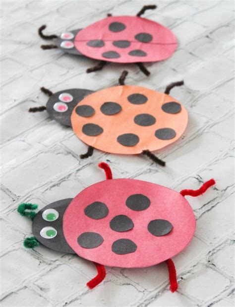 Paper Ladybugs Crafts For Kids At Home With Zan Ladybug Crafts