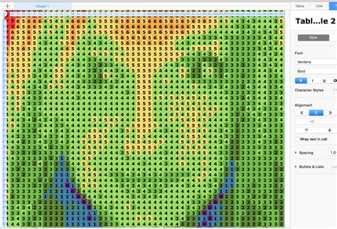 Pixel Art Excel Template