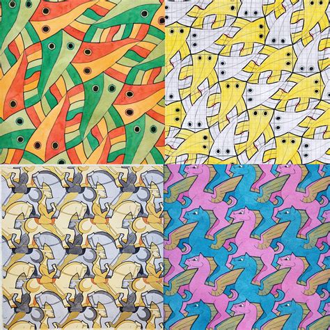 Copy Of Escher Tessellation Tessellation Tiling Wallpaper Pattern