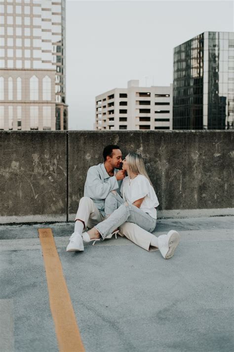 Rooftop Couples Photoshoot Casual Outfit Inspo Rooftop Photoshoot