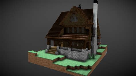 Free Minecraft Classic House Download Free 3d Model By Stavros