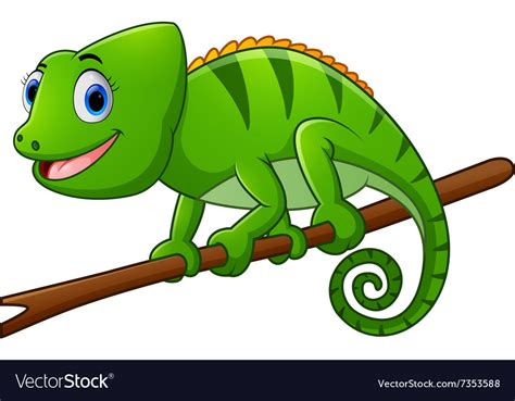 Cute Lizard Cartoon Royalty Free Vector Image Vectorstock