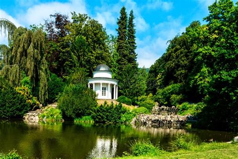 Small Lake In The Castle Garden Of Kassel Germany Stock Image Image