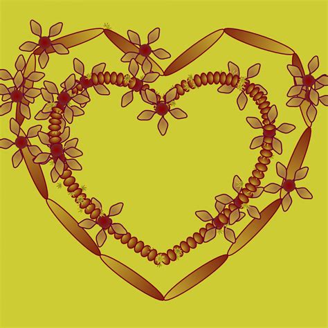 Flowery Yellow Heart Free Stock Photo Public Domain Pictures