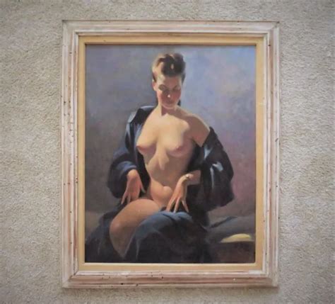 BRADSHAW CRANDELL NUDE Portrait Oil Painting Art Deco Modern Woman Lady