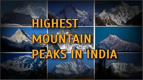 Highest Mountain Peaks In India