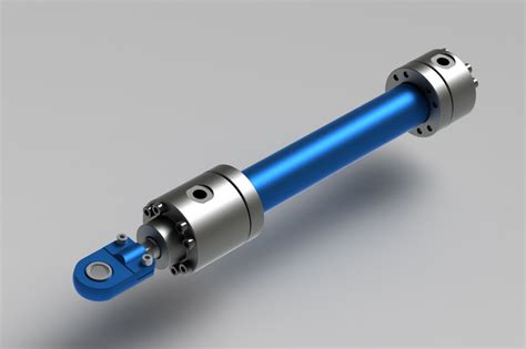 Hydraulic Cylinder Step Iges Solidworks 3d Cad Model Grabcad