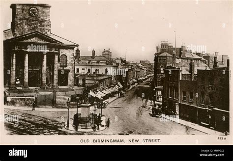 Aerial View Of New Street Birmingham West Midlands Uk With The Old