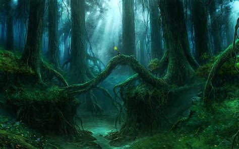 3840x2160px Free Download Hd Wallpaper Art Creek Forest Giant