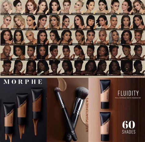 New Morphe Fluidity Foundation 60 Shades Foundation Swatches Makeup Swatches Morphe