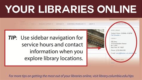 Your Libraries Online Tips For Success Columbia University Libraries