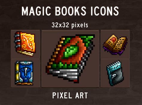 48 Magic Books Pixel Art Icons Pack By 2d Game Assets On Dribbble