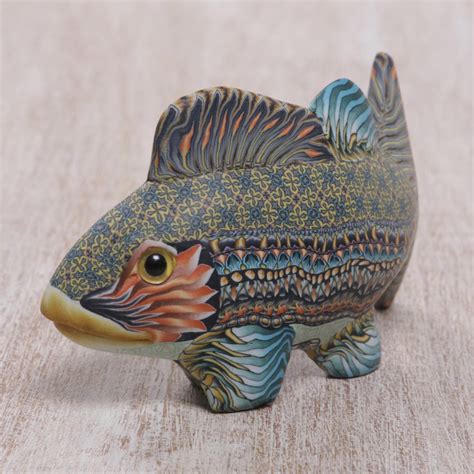 Handcrafted Polymer Clay Fish Sculpture 33 Inch From Bali Bali