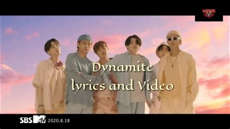 Dynamite Lyrics And Video By Bts Youtube