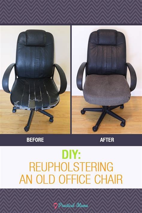 Diy Reupholstering The Old Office Chair Practical Mama