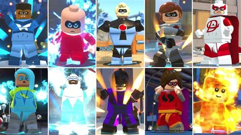 All Super Moves With All Supers In Lego The Incredibles Youtube