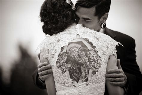 Lace And Tattoos Brides With Tattoos Hipster Wedding Wedding